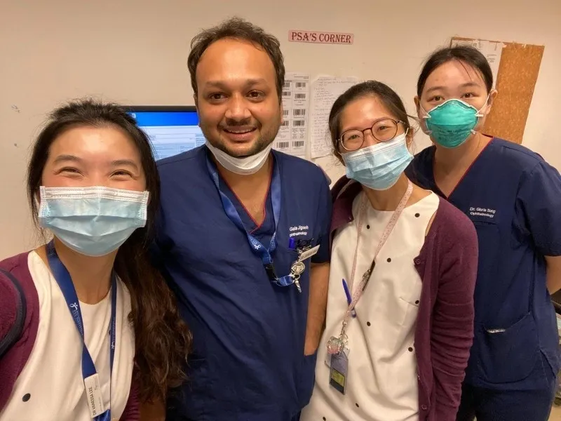 Dr Jignesh gala with his sigaporean collegues