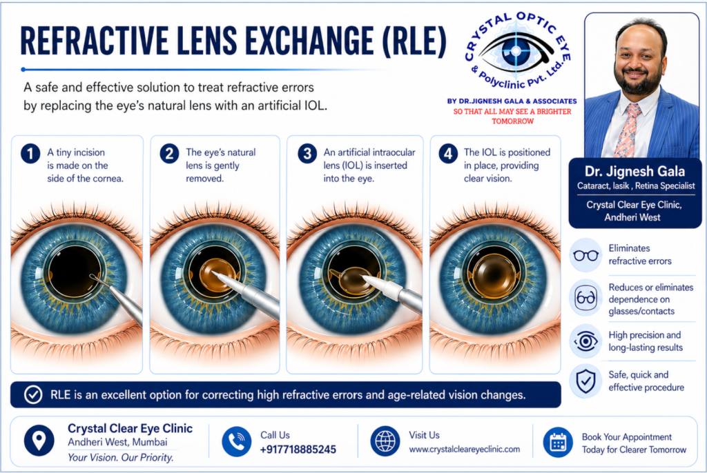Rle refractive lens exchange made easy by dr Jignesh gala