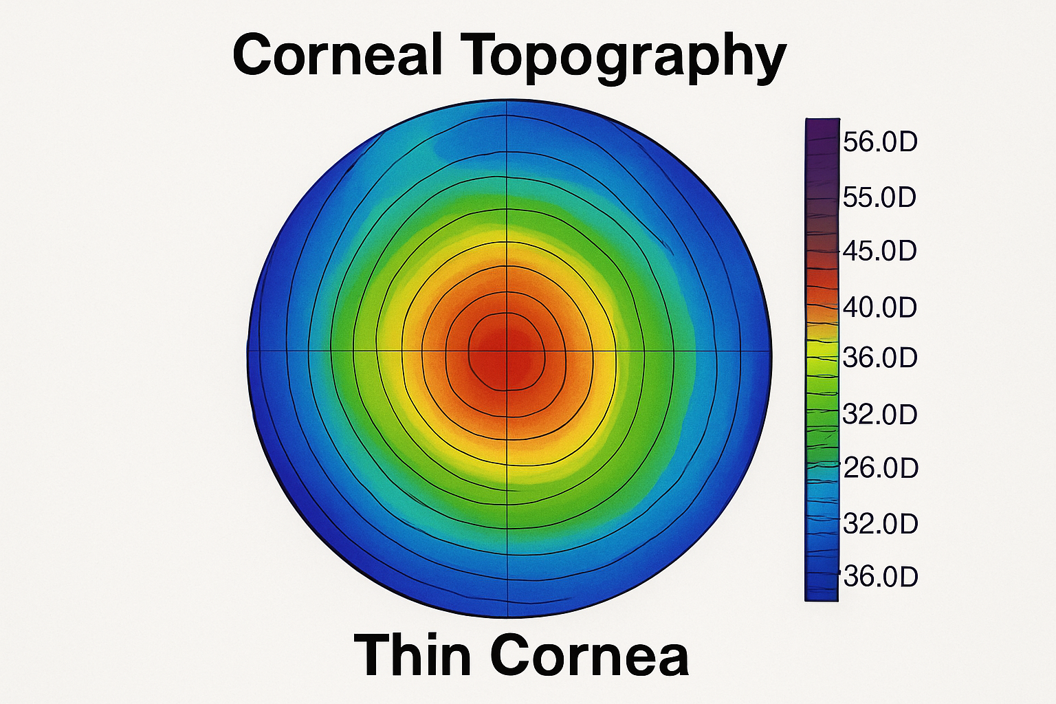 Corneal topgraphy with thin cornea are not a candidate for lasik