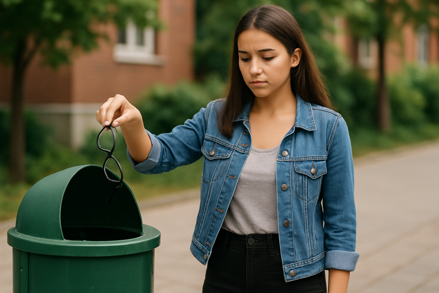 This girl was tired of wearing glasses now throwing in to dustbin after rle surgery dr Jignesh gala