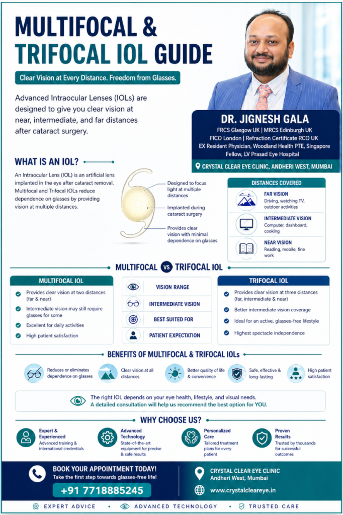 Multifocal iol vs trifocal iol by dr Jignesh gala