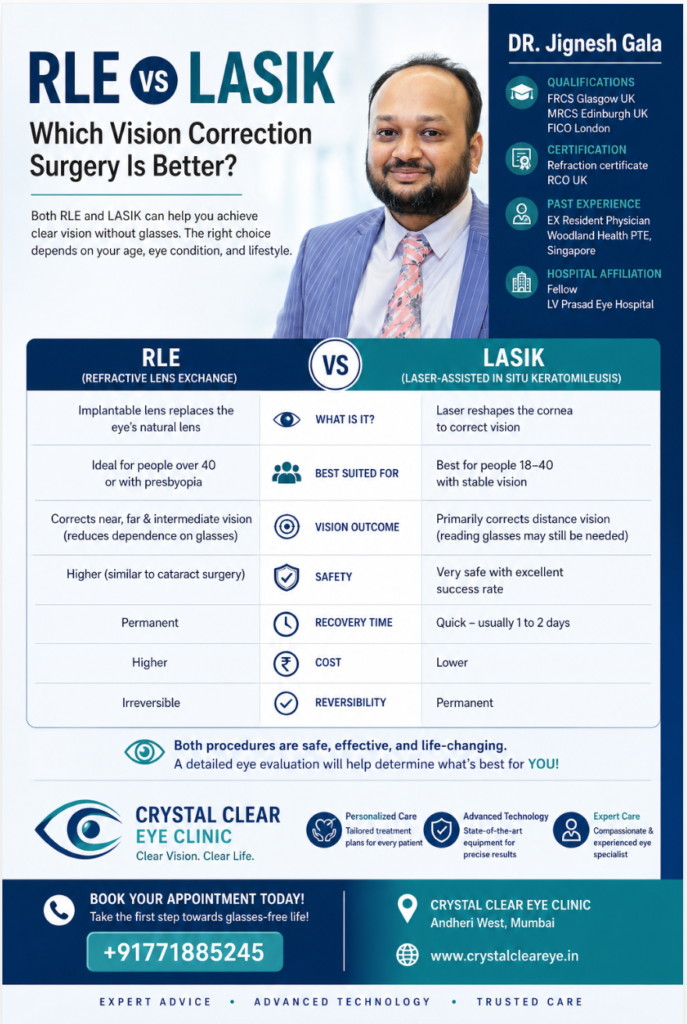 Dr Jigensh gala explains rle vs lasik